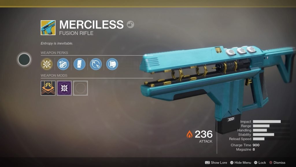 guia de armas exóticas de destiny 2_merciless